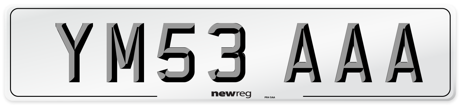 YM53 AAA Number Plate from New Reg